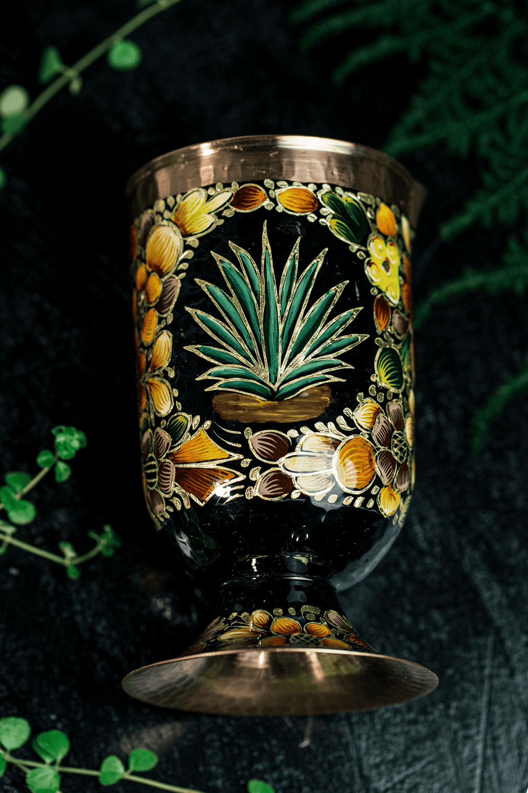 Verre à Mélange « Hand Painted Agave »