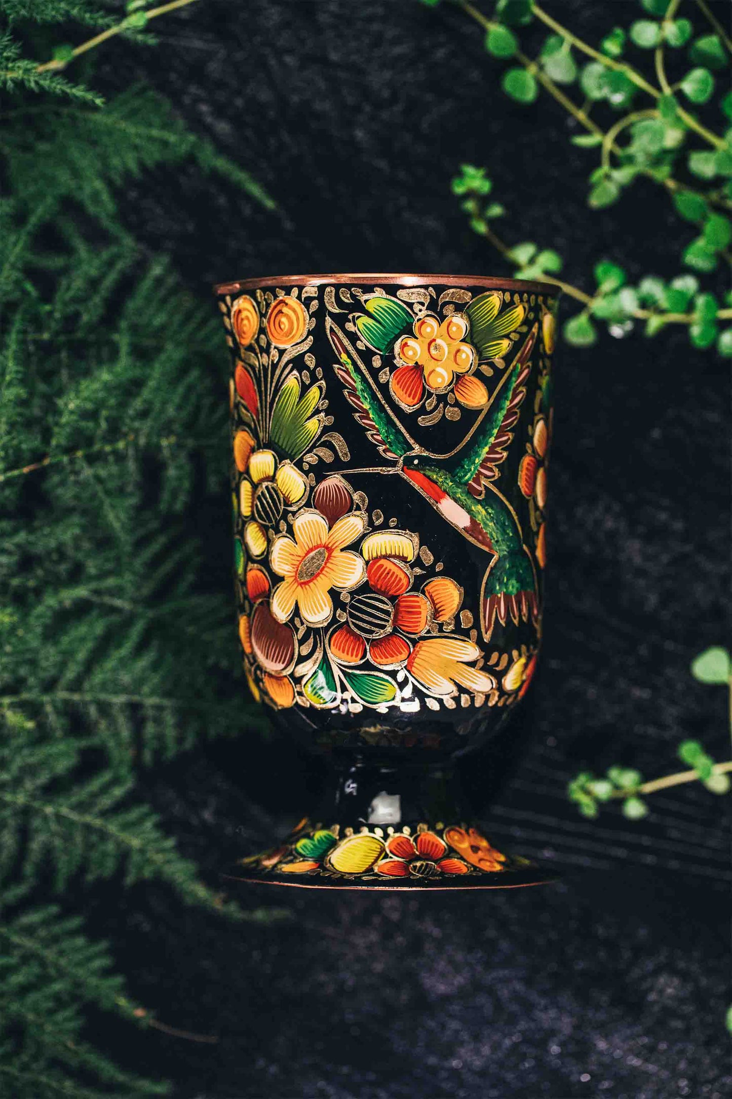 Verre à melange « Hand Painted Colibrí Negro »